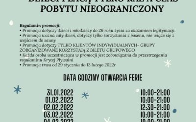 Ferie 2022 – Kryta Pływalnia